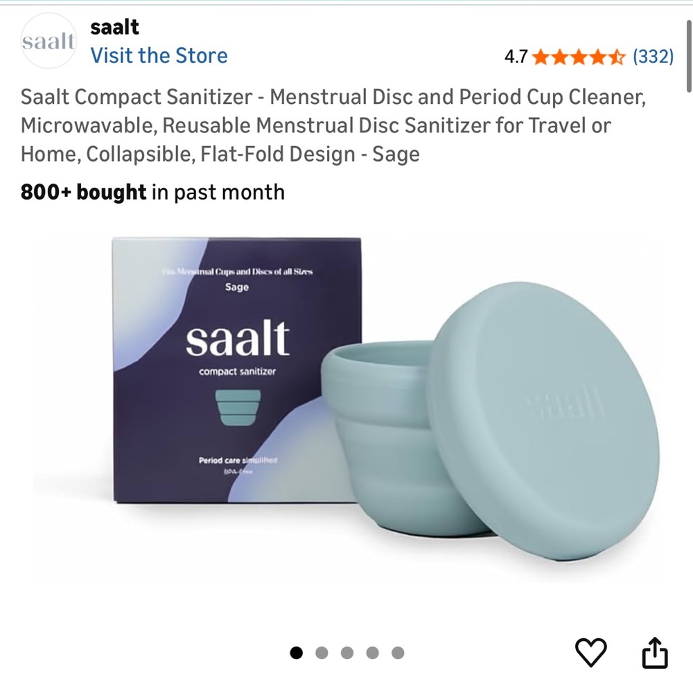 Saalt Compact Sanitizer in Sage